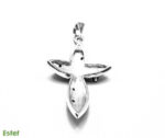 Pandantiv-cruciulita din argint cu marcasite si onix negru - stil vintage - P273Y119G-2 - imagine 5