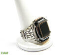 Inel barbatesc din argint cu onix - stil vintage Art Deco - Unicat - i130A104F - imagine 7