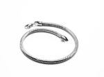 Bratara tubulara din argint fara pietre - stil vintage - Sarpe - B125A53G - imagine 4