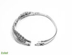 Bratara fixa din argint si cristale albe - stil vintage - Beatrice - B150A13B-2 - imagine 7