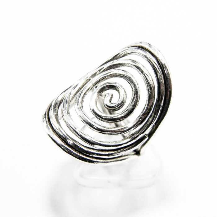 Inel din argint fara pietre - Spirala - stil Art Deco - i136Y17B - imagine 2