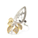 Inel din argint aurit si pietre zirconiu - stil Glamour - i180A76D - imagine 3