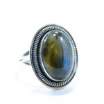 Inel din argint cu labradorit - stil oriental - Samira - i239Y60D - imagine 3