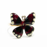 Inel Fluture din argint emailat - stil fashion - i150A8E - imagine 3