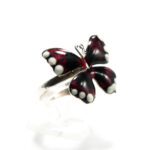 Inel Fluture din argint emailat - stil fashion - i150A8E - imagine 2