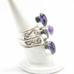 Inel unicat din argint cu ametist - stil Art Deco - i239Y7D - imagine 5