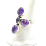Inel unicat din argint cu ametist - stil Art Deco - i239Y7D - imagine 3