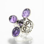 Inel unicat din argint cu ametist - stil Art Deco - i239Y7D - imagine 4