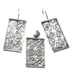 Set vintage din argint fara pietre - stil oriental - Odeta - S158K23Z - imagine 3