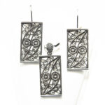 Set vintage din argint fara pietre - stil oriental - Odeta - S158K23Z - imagine 2