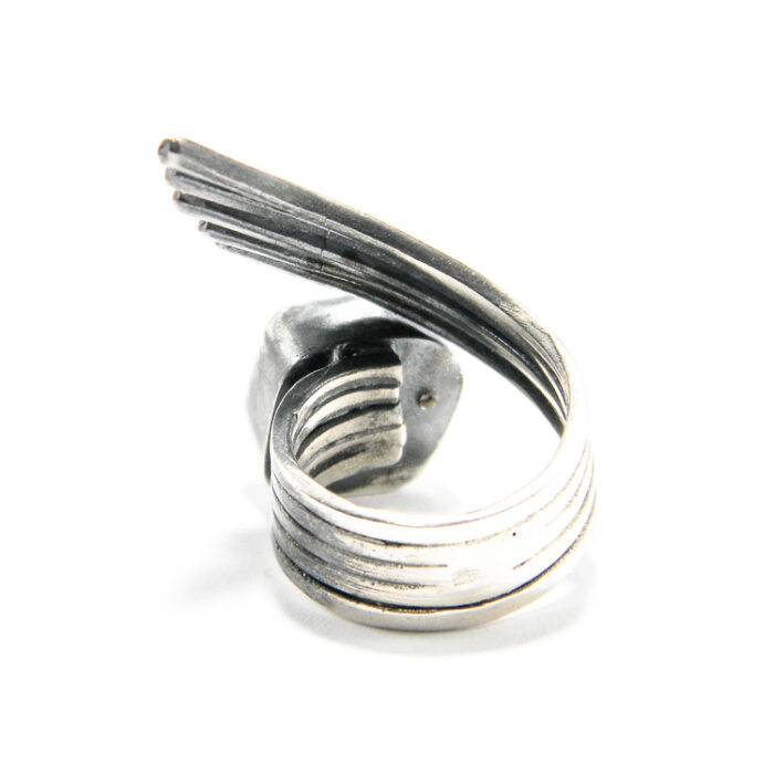 Inel unicat din argint cu perla Baroque - stil Art Deco - Virginia - i155F24E - imagine 5