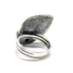 Inel unicat din argint cu perla alba - stil vintage - i155F19E - imagine 5