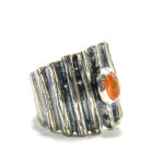 Inel unicat din argint cu carneol - stil vintage - Despina - i135E97E - imagine 3