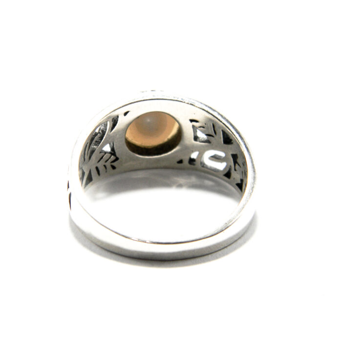 Inel din argint cu perla alba - stil oriental - i278Y77E - imagine 6