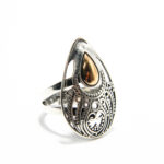 Inel reglabil din argint fara pietre - stil oriental - Filigran - i158K3Z - imagine 3