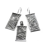 Set vintage din argint fara pietre - stil oriental - Marta - S110A-28Z - imagine 3