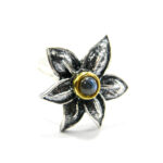 Inel din argint cu labradorit - stil vintage - Unicat - Magnolia - i135E47G-1 - imagine 5