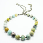 Colier handmade din argint cu amazonit - Unicat - CL155F30E - imagine 2