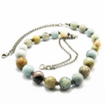 Colier handmade din argint cu amazonit - Unicat - CL155F30E - imagine 3