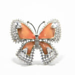 Inel Fluture din argint emailat si zirconiu - Unicat -i160A40B - imagine 3