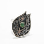 Inel model vintage din argint cu aventurin - stil oriental - i125E92G - imagine 4