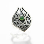 Inel model vintage din argint cu aventurin - stil oriental - i125E92G - imagine 3