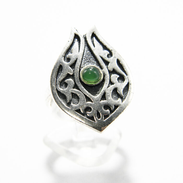 Inel model vintage din argint cu aventurin - stil oriental - i125E92G - imagine 3