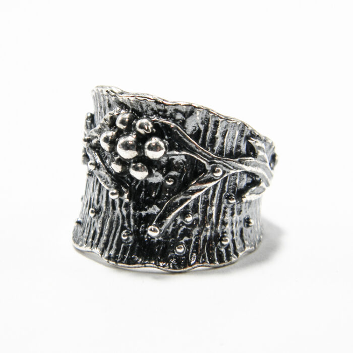 Inel vintage handmade din argint antichizat - Unicat - Karla - i135E58G - imagine 3