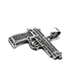 Pandantiv Police din argint cu pietre zirconiu - P120E59G - imagine 2