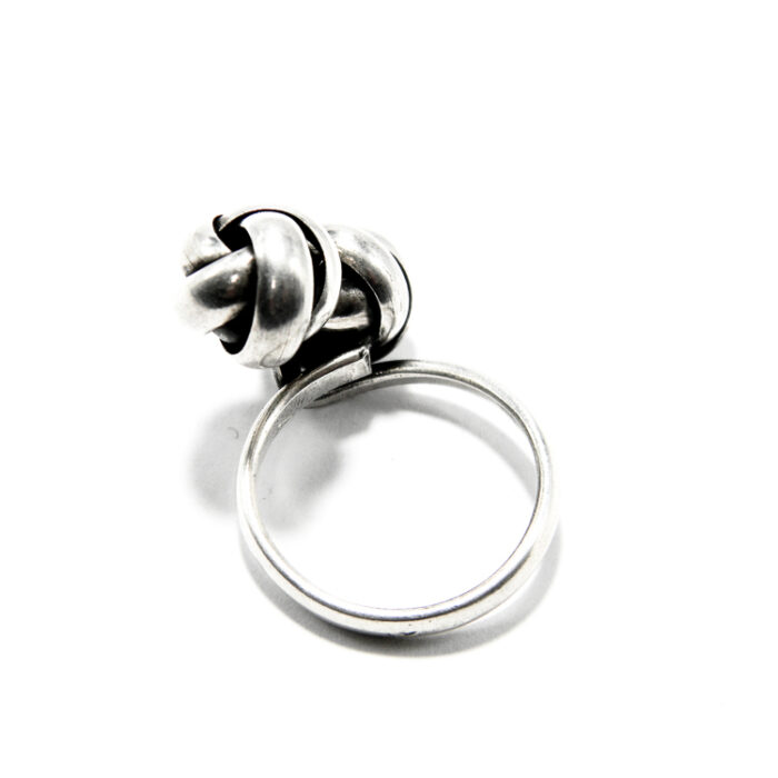 Inel fara pietre din argint 925 - Nodul gordian - i160A7B - imagine 5