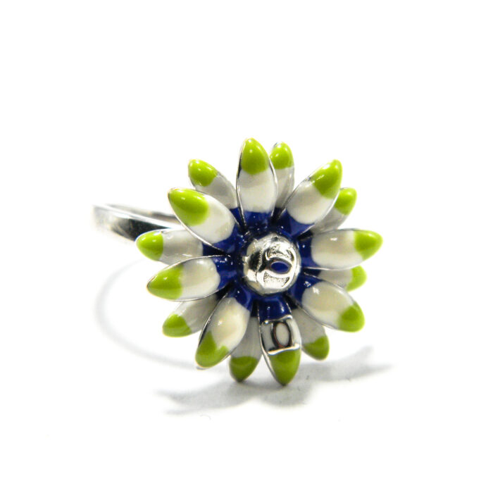 Inel stil fashion din argint 925 si email - Margareta - i150A37B - imagine 2