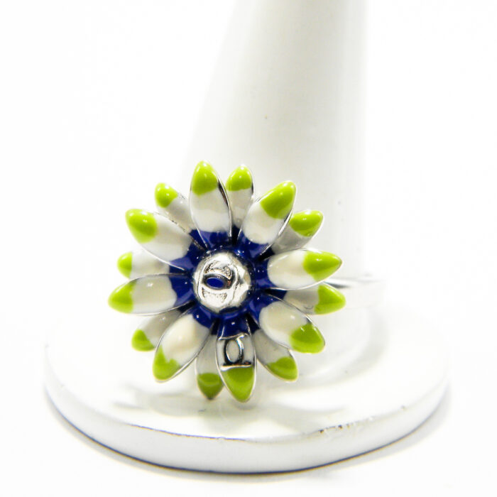 Inel stil fashion din argint 925 si email - Margareta - i150A37B - imagine 3