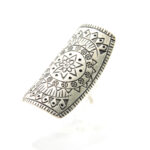 Inel mare din argint fara pietre - stil vintage - Nepal - i190Y127G - imagine 5