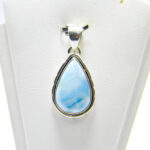 Pandantiv din argint cu larimar - Iulia - P267Y110G - imagine 2