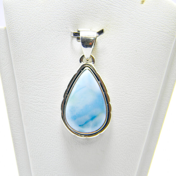 Pandantiv din argint cu larimar - Iulia - P267Y110G - imagine 2