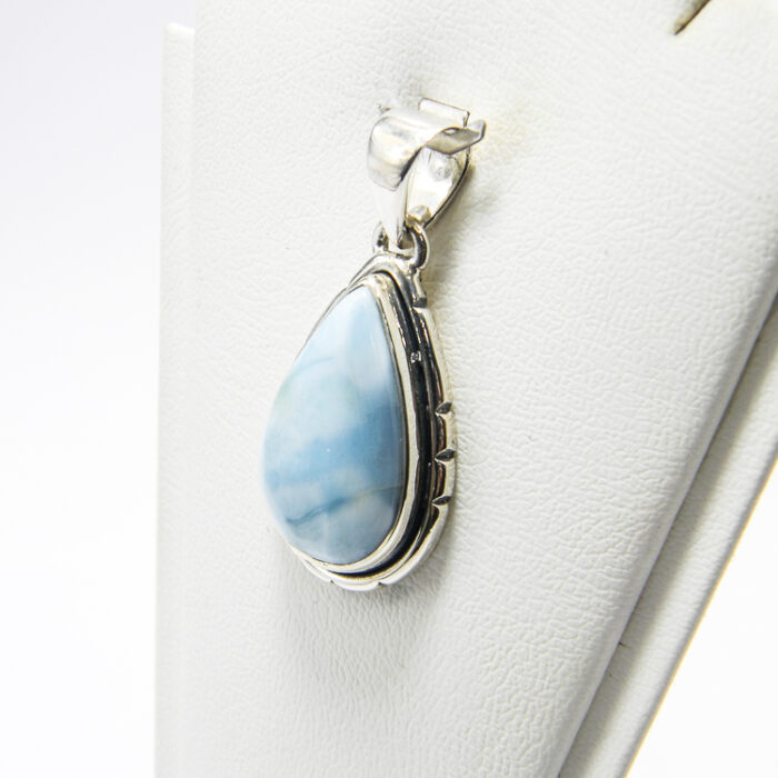 Pandantiv din argint cu larimar - Iulia - P267Y110G - imagine 5