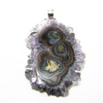 Pandantiv unicat din ametist cu incluziuni si argint - P239Y23D - imagine 5