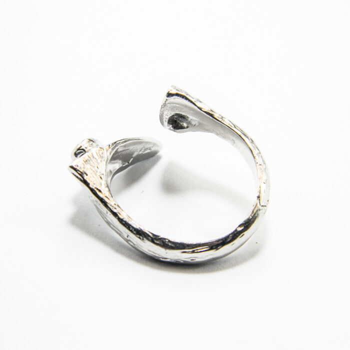 Inel vintage unicat din argint cu smarald - stil Art Deco - Anais - i210F9G-3 - imagine 6