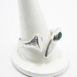 Inel vintage unicat din argint cu smarald - stil Art Deco - Anais - i210F9G-3 - imagine 3