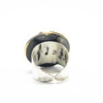 Inel reglabil din argint cu bronz - stil Vintage Art Deco - Unicat - i135E77G - imagine 5