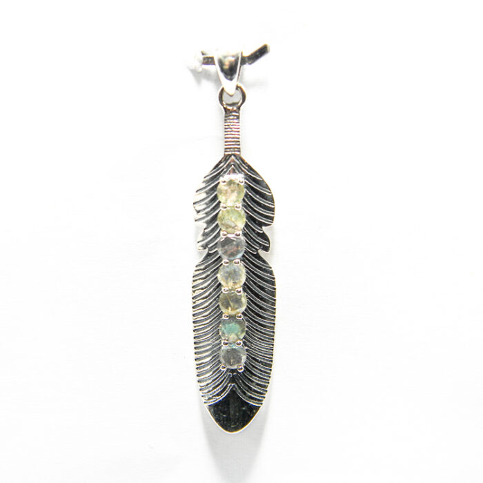 Pandantiv unicat din argint cu labradorit - stil vintage - P256Y25F-1 - imagine 4
