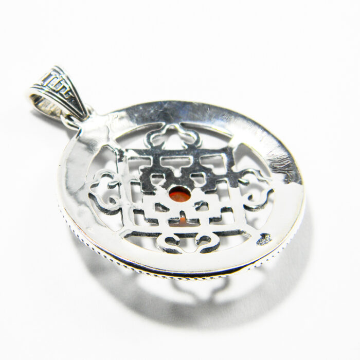 Pandantiv din argint cu carneol - Filigran - P187Y-58 - imagine 5