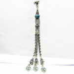 Pandantiv unicat handmade din argint si apatite - stil oriental - P135HM55E - imagine 6