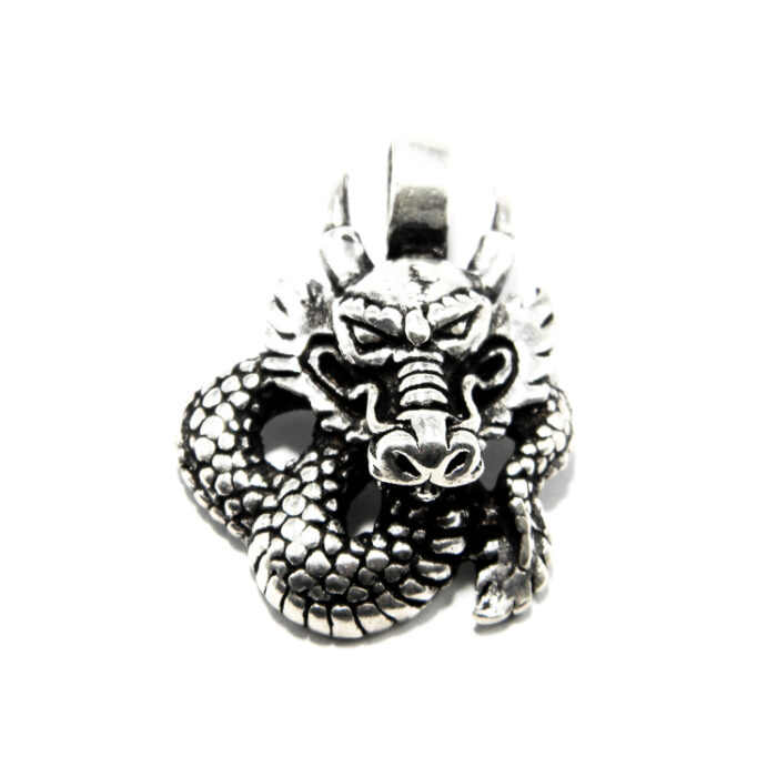 Pandantiv din argint fara pietre - Dragon - P137Y-9 - imagine 4