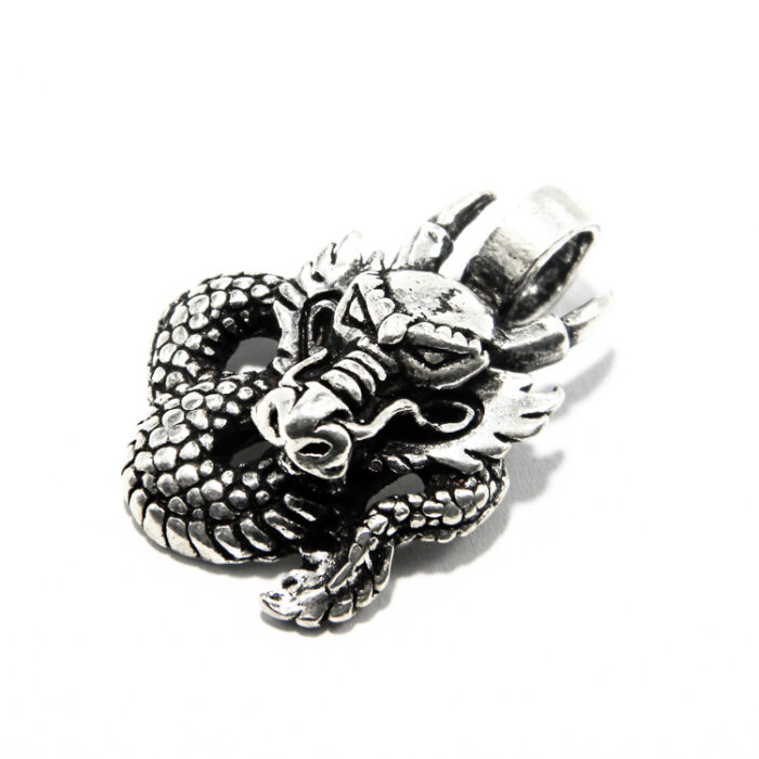 Pandantiv din argint fara pietre - Dragon - P137Y-9 - imagine 3