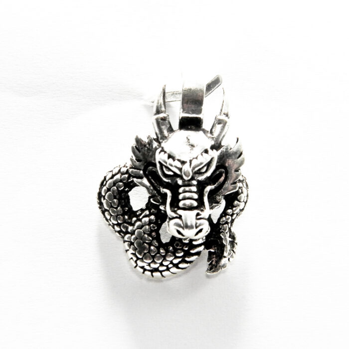Pandantiv din argint fara pietre - Dragon - P137Y-9 - imagine 2