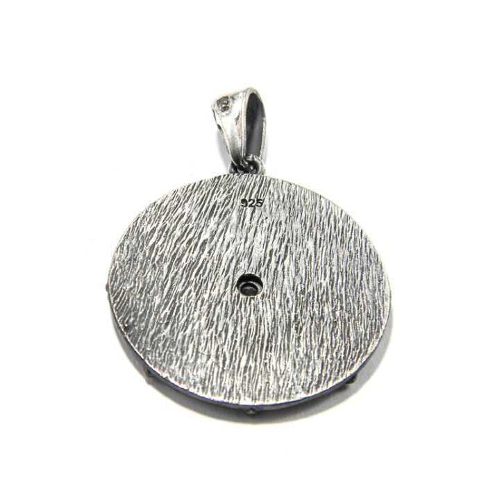 Pandantiv unisex din argint cu pietre zirconiu - Roza vanturilor - P120E67F-1 - imagine 5