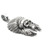 Pandantiv din argint stil vintage - Cap de indian - P137Y-20 - imagine 5