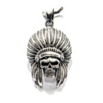 Pandantiv din argint stil vintage - Cap de indian - P137Y-20 - imagine 4