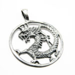 Pandantiv din argint fara pietre - Dragon - P150A48F - imagine 3